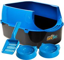 Caixa de Areia para Gatos Grandes Banheiro Sanitário pet Aberta Resistente Furba Sandbox Gato Pet Shop