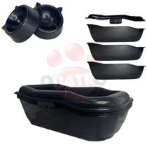 Caixa de areia para gatos grandes banheiro sanitario resistente furba black duracats