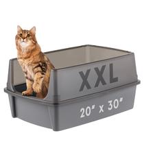 Caixa de areia para gatos IRIS USA GG Open Top 30 Lx20 Wx14H cinza Caixa de areia para gatos IRIS USA GG Open Top 30 Lx20 Wx14H cinza