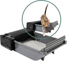 Caixa de areia para gatos Pet Zone com limpeza semiautomática e coleta inteligente