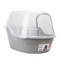 Caixa de Areia para Gatos Petphabet Jumbo com Capuz - Extra Grande - Cinza Caixa de Areia para Gatos Petphabet Jumbo com Capuz - Extra Grande - Cinza