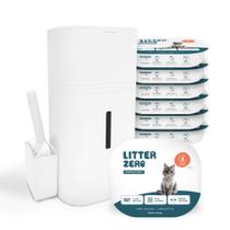 Caixa de areia para gatos Petsnology Litter Zero Kit Base + refis