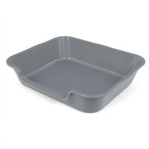 Caixa de areia para gatos Ying Tutu, material ABS extra grande, cinza