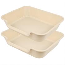 Caixa de areia para gatos Ying Tutu, pacote com 2, extra grande, 61 x 51 cm, entrada baixa