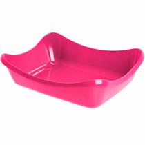 Caixa de Areia Sanitária Gato Bandeja Higiênica Pet Cor:Rosa Caixa de Areia Sanitária Gato Bandeja Higiênica Pet Cor:Rosa