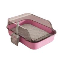 Caixa De Areia Semi-fechada À Prova De Respingo Para Gatos, Bandeja De Caixa De Areia Para Limpeza