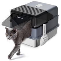 Caixa de areia Solpobei em aço inoxidável, tamanho médio, fechada Caixa de areia Solpobei em aço inoxidável, tamanho médio, fechada