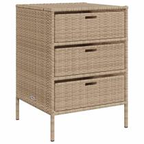 Caixa de armazenamento ao ar livre vidaXL 190L Deck Box PE Rattan Beige Caixa de armazenamento ao ar livre vidaXL 190L Deck Box PE Rattan Beige