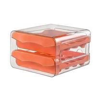 Caixa De Armazenamento Automática Para Ovos Com Dupla Camada, Suporte Para Ovos Em Estilo Gaveta,