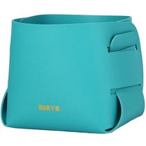 Caixa de armazenamento Bieye LSB002 Couro dobrável turquesa 10x10x10cm