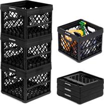 Caixa de Armazenamento CleverMade CleverCrates 25L Obsidian - Pacote com 3 Unidades