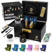 Caixa de armazenamento com bloqueio HOVANZO Upgrade 2025 Premium Bamboo