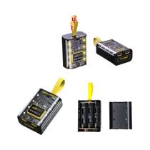 Caixa de Armazenamento com Carregador de Bateria 3x18650 - Power Bank DIY com Luz Noturna LED Caixa de Armazenamento com Carregador de Bateria 3x18650 - Power Bank DIY com Luz Noturna LED