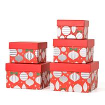 Caixa de armazenamento: conjunto de caixas de presente de Natal PAPER FAIR, 5 unidades