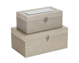 Caixa de armazenamento Conjunto de espelhos de vinil macio Cheung's 4554-2RG x2