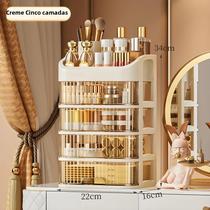 Caixa De Armazenamento Cosmética Transparente De Grande Capacidade Com Múltiplas Camadas Organizador