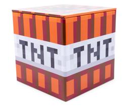 Caixa de armazenamento Cube Organizer Minecraft TNT 10 cm Metal Tin