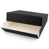 Caixa de armazenamento de álbuns de recortes Lineco 12x12 Archival, sem ácido, preta Caixa de armazenamento de álbuns de recortes Lineco 12x12 Archival, sem ácido, preta
