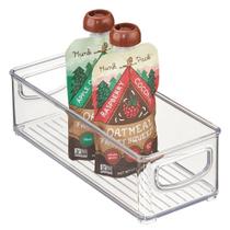 Caixa de armazenamento de alimentos mDesign empilhável com alças 10L transparente