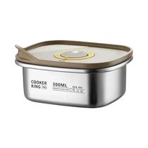 Caixa De Armazenamento De Alimentos Portátil Em Aço Inoxidável, Container Selado Para Almoço Bento,