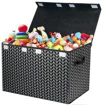 Caixa de armazenamento de brinquedos Mayniu Large com tampa 83L de capacidade 63x33x40cm