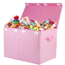 Caixa de armazenamento de brinquedos Mayniu Large para meninas e crianças 83L (rosa)