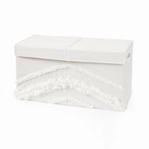 Caixa de armazenamento de caixas de brinquedos de tecido Sweet Jojo Designs Ivory