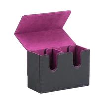 Caixa De Armazenamento De Cartas Em Couro PU Com Capacidade Para 160+ Cartas Para Jogos De Troca TCG