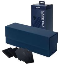 Caixa de armazenamento de cartões colecionáveis Vault X Exo-Tec com tampa magnética azul