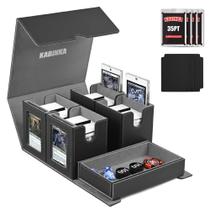 Caixa de armazenamento de cartões Kabinka para MTG Commander com bandeja de dados Caixa de armazenamento de cartões Kabinka para MTG Commander com bandeja de dados