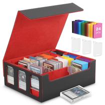 Caixa de armazenamento de cartões MoKo para cartas colecionáveis 2500+ MTG com divisórias Caixa de armazenamento de cartões MoKo para cartas colecionáveis 2500+ MTG com divisórias