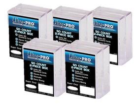 Caixa de armazenamento de cartões Ultra Pro de 2 peças transparente para 50 cartões x10 Caixa de armazenamento de cartões Ultra Pro de 2 peças transparente para 50 cartões x10