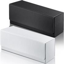 Caixa de armazenamento de cartões Weewooday para mais de 400 cartões (2 unidades) branca/cinza