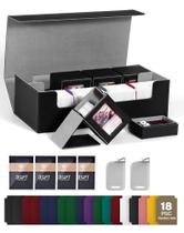 Caixa de armazenamento de cartões ZLCA MTG 5 em 1 com 4 Small Commander Deck Box