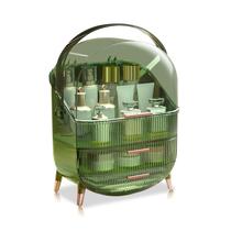 Caixa de armazenamento de cosméticos Ergocar Portable Retro Green Caixa de armazenamento de cosméticos Ergocar Portable Retro Green