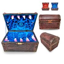 Caixa de armazenamento de dados Power Beast Dungeon Mimic Chest com vidro