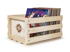 Caixa de armazenamento de discos Crosley AC1004A-NA contém 75 álbuns Caixa de armazenamento de discos Crosley AC1004A-NA contém 75 álbuns