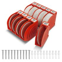 Caixa de armazenamento de discos de lixamento Gostle de 6 polegadas com 10 caixas vermelhas