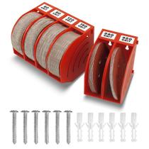 Caixa de armazenamento de discos de lixamento Gostle de 6 polegadas com 6 caixas vermelhas