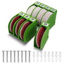 Caixa de armazenamento de discos de lixamento Gostle de 6 polegadas com 8 caixas verdes