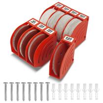 Caixa de armazenamento de discos de lixamento Gostle de 6 polegadas com 8 caixas vermelhas