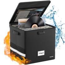 Caixa de armazenamento de discos de vinil DocSafe à prova de fogo e resistente à água