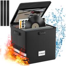 Caixa de Armazenamento de Discos de Vinil Onvvippiv - À Prova de Fogo
