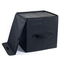 Caixa de armazenamento de discos de vinil UENTIP para 12 polegadas comporta 90 LP Caixa de armazenamento de discos de vinil UENTIP para 12 polegadas comporta 90 LP