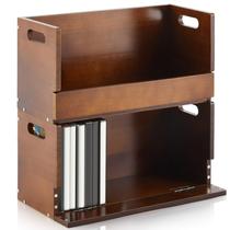 Caixa de armazenamento de DVD Suporte de armazenamento de DVD de madeira CroBlissful