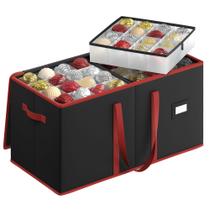 Caixa de Armazenamento de Enfeites de Natal SONGMICS - Preta - URFB035B01