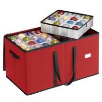 Caixa de Armazenamento de Enfeites de Natal SONGMICS - Vermelho Cereja (URFB035R01)