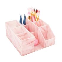 Caixa de armazenamento de ferramentas de beleza para cílios Sisiter Marble Pink Acrílico
