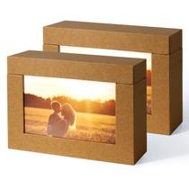 Caixa de armazenamento de fotos Aiuonenian Cardboard 5x7 para fotos (pacote com 2) Caixa de armazenamento de fotos Aiuonenian Cardboard 5x7 para fotos (pacote com 2)