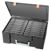 Caixa de armazenamento de fotos Gbivbe de 4 x 6 polegadas de plástico sem ácido preta x18 Caixa de armazenamento de fotos Gbivbe de 4 x 6 polegadas de plástico sem ácido preta x18